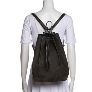 Maison Margiela Leather Trimmed Suede Backpack
